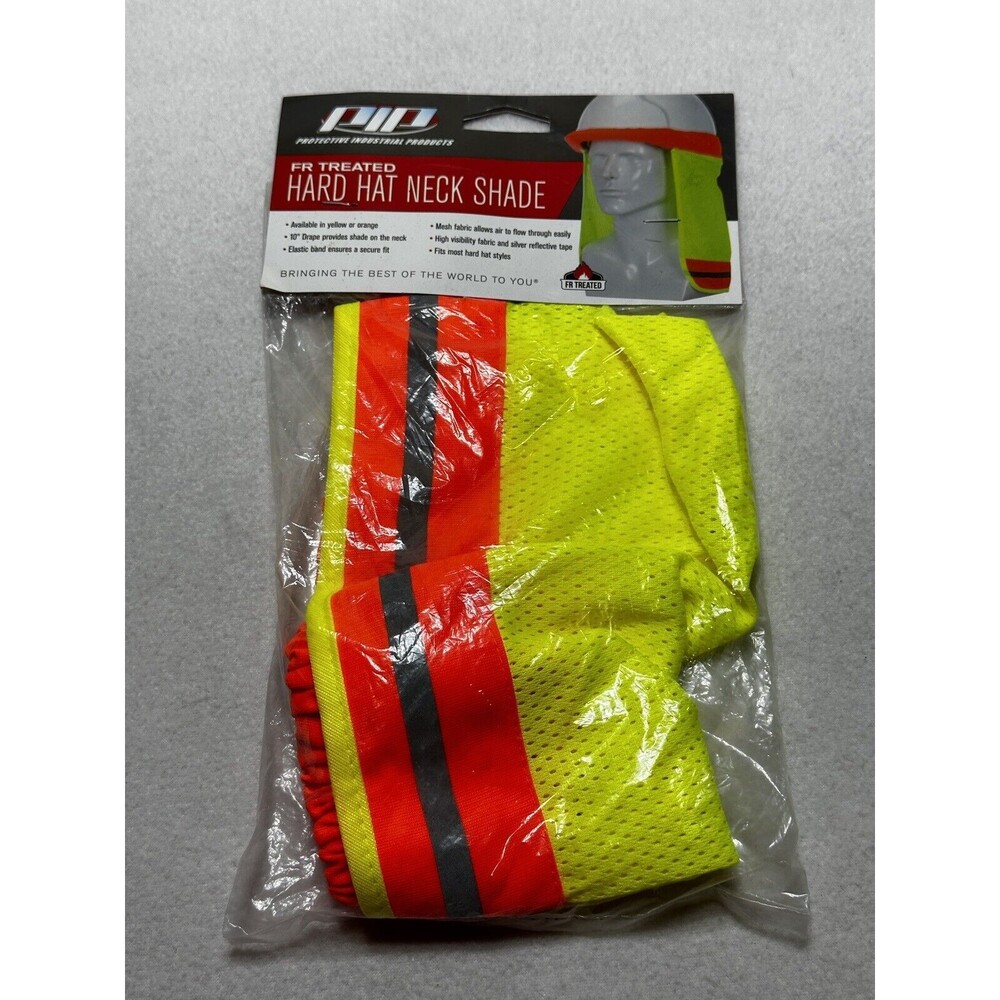 New Hard Hat Neck Shade PIP 396-700FR-YEL Fire Retardent FR NWT